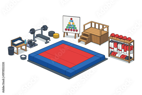 Isometric sports training equipment and apparel arranged for practice
