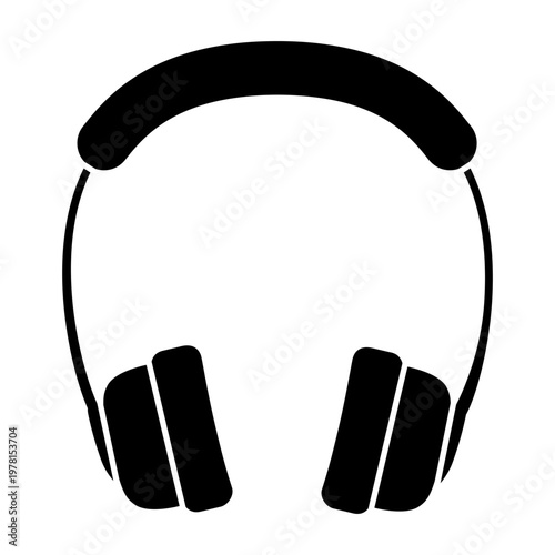 Headphones icon vector. music illustration sign. DJ symbol. Sound logo.