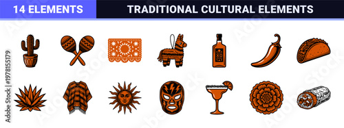 Mexican Culture Festival Graphic Asset Set
