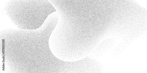 Minimalist noise grain background, pointillism dots gradient or dotwork pattern, grain noise halftone or grainy texture, simple clean particle flow, eps10