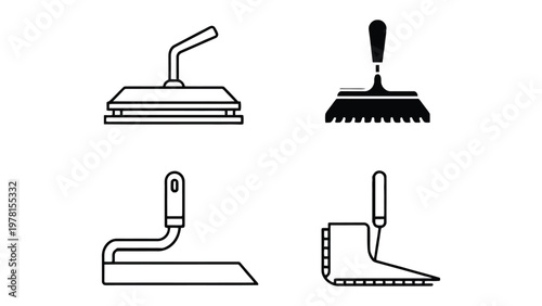 Construction tools: A collection of essential construction tools, meticulously illustrated against a neutral backdrop, ready to symbolize construction and craftsmanship.