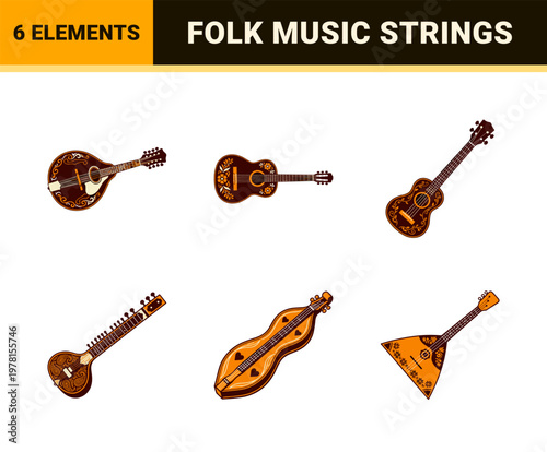 Folk String Instrument Graphic Set