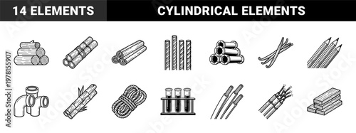 Architectural Cylinder Material Element Kit