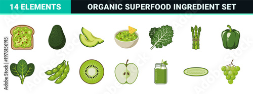 Green Superfood Healthy Vector Assets