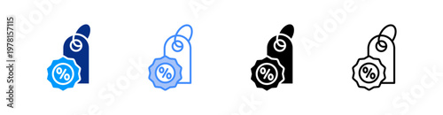 Price Multiple Style Icon Set Vector 