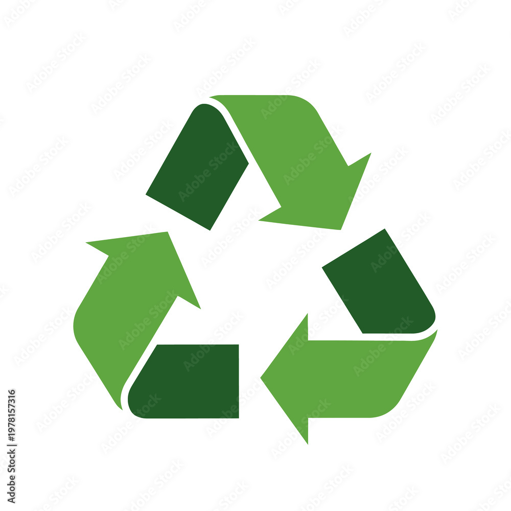 Fototapeta premium Green Recycling Symbol Logo for Eco-Friendly Sustainable Living