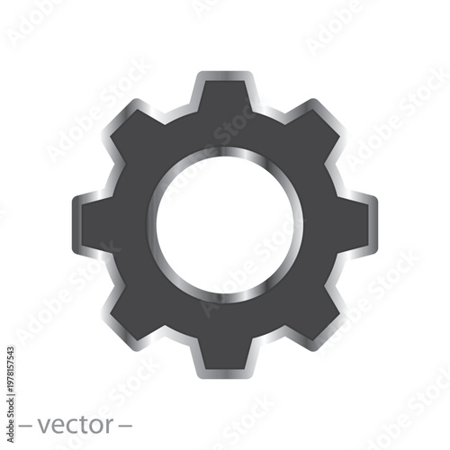gear 3d logo icon vector eps10