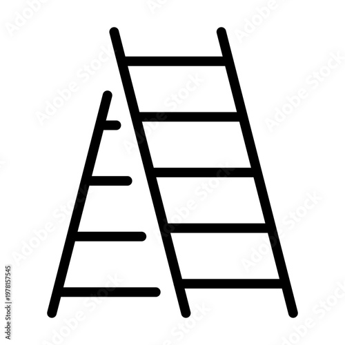 Stairs Icon. Steps and Staircase, Upward Movement Concept