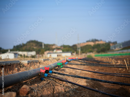 Field Irrigation Pipeline Installation Site