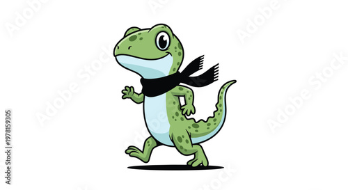 Christmas elf hat with green and dark green stripes featuring a red jagged brim and white pom-pom on white background.