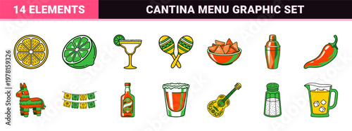 Mexican Fiesta Cocktail Elements