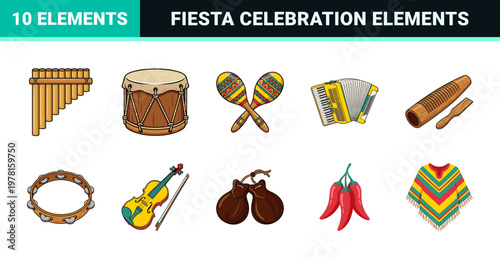 Latin Folk Music and Fiesta Celebration Assets