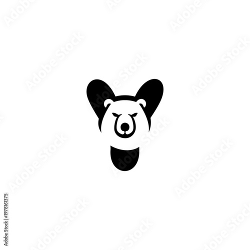 Polar Bear Head Letter Y logo...