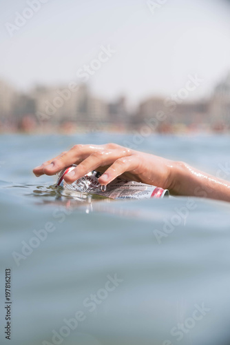 Waste in the sea, cleaned by hand, trying to leave the world a bit cleaner than how we found it.
