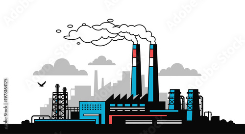Pair of hikers with backpacks and hats study a map together in a scenic forest with tall trees and mountains in the distance.