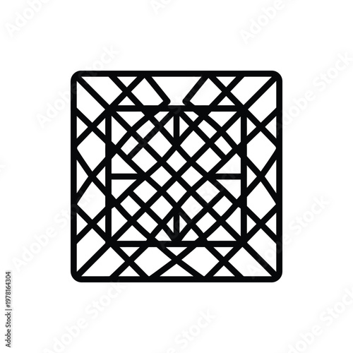 Cryptographic Hash Cube Node Icon