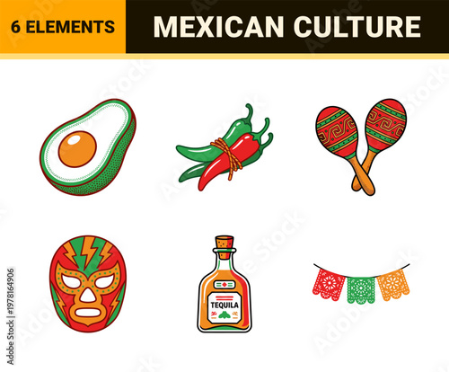 Mexican Culture Traditional Element Kit