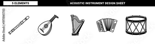 Folk Music String Instrument Set