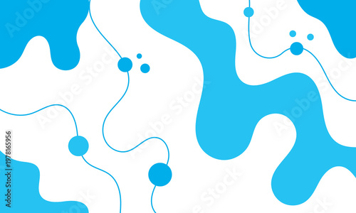 Trendy abstract background. Composition of amorphous forms and lines. Template for social networks..