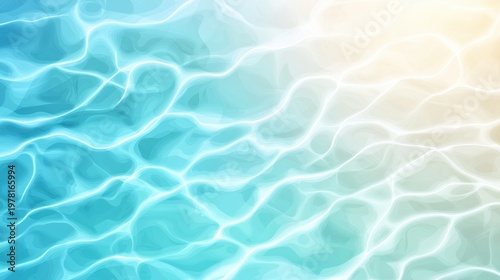 Water gradient transitioning from deep blue to turquoise in a tropical sea under sunlight.