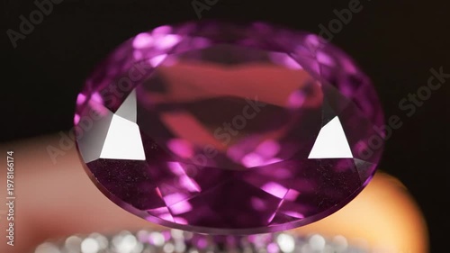 Close-up of a Beautiful Alexandrite Gemstone with Color Shift