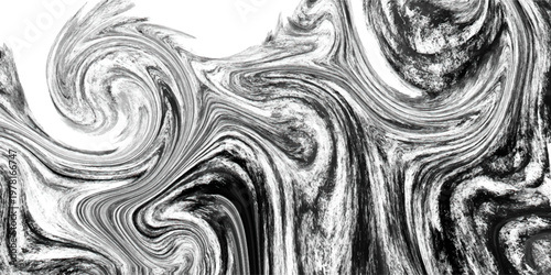 Abstract black and white liquid marble texture background featuring elegant monochrome swirls. This flowing fluid art canvas provides a dynamic contemporary graphic resource.