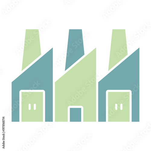 Eco Industry and Waste Management Flat Icon Set, Environmental Pollution and Recycling Vector Icons Collection