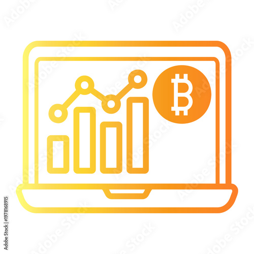 crypto Line Gradient Icon