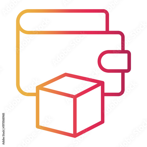 crypto Line Gradient Icon