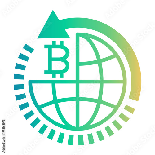 crypto Line Gradient Icon