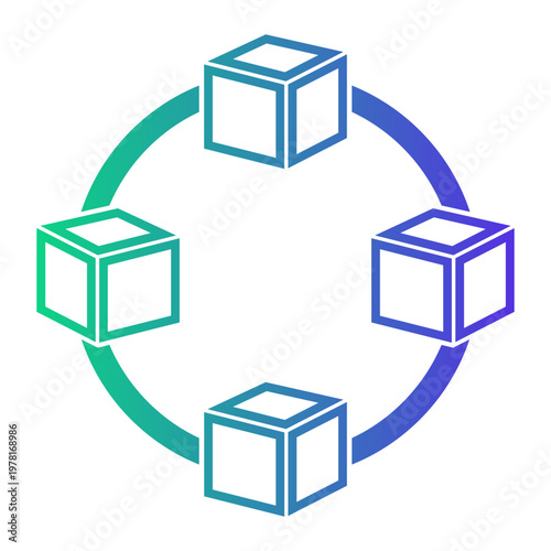 crypto Line Gradient Icon