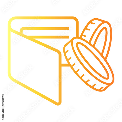 crypto Line Gradient Icon