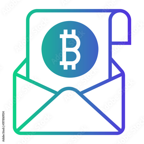 crypto Line Gradient Icon