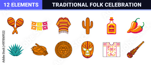 Mexican Folk Culture Music and Festival Assets