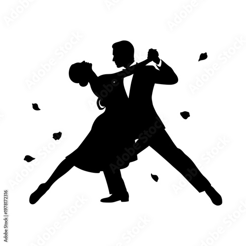 Romantic couple twirling at sunrise