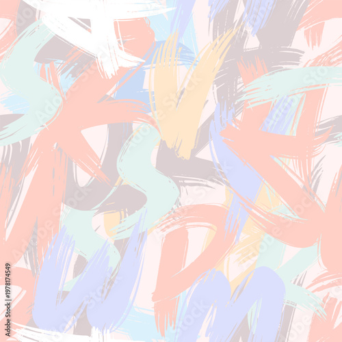 paint brush artistic abc seamless pattern, 
Scattered letters alphabet seamless pattern. Abstract Alphabet Letter Seamless Pattern .