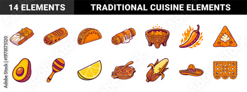 Mexican Folk Art Food Asset Set