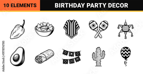 Mexican Fiesta Party Asset Sheet