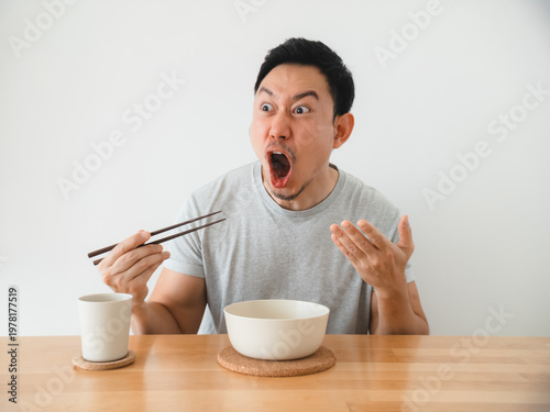 Photos Asian man shocked by explosive flavor, dramatic reaction