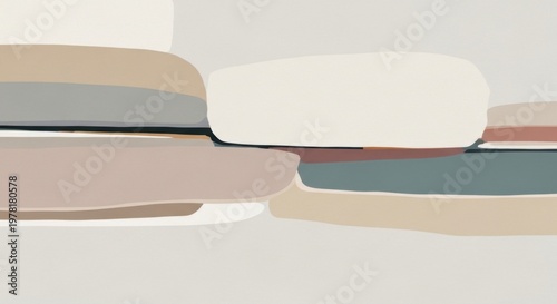 Abstract Geometric Landscape Design Minimalist Wall Art Print