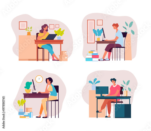 Remote Work Lifestyle Set