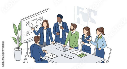 Business people in meeting room.