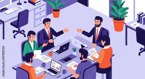 Business People in Office Meeting.