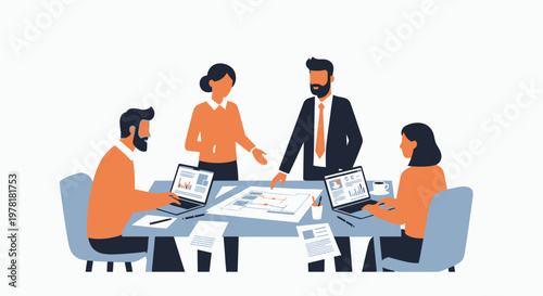 Business people in meeting.