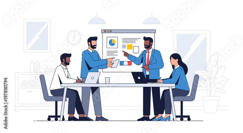 Business people in meeting room.