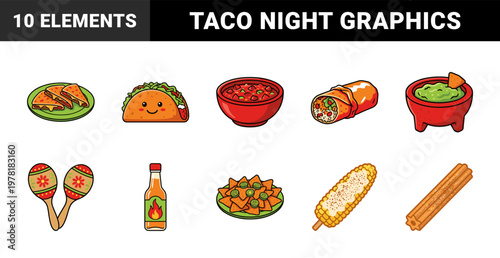 Mexican Food and Fiesta Vector Asset Collection