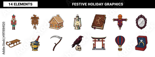 Holiday Celebration Graphics Asset Sheet