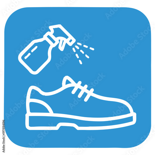 Shoe care and maintenance with cleaning spray bottle