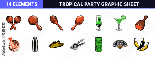 Latin Percussion and Tropical Cocktail Assets