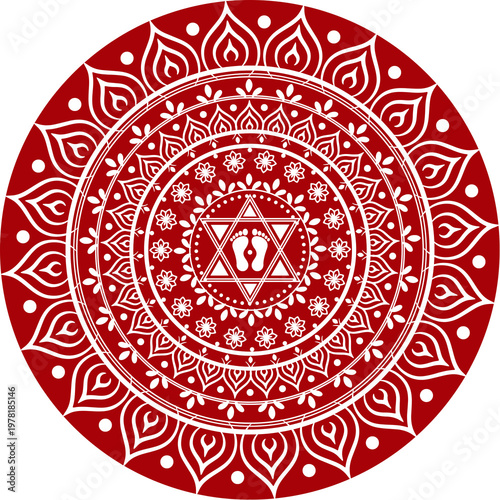 Aipan, Laxmi Chowki for Deepawali, Kumaoni folk art